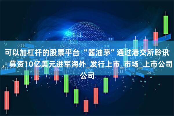 可以加杠杆的股票平台 “酱油茅”通过港交所聆讯，募资10亿美元进军海外_发行上市_市场_上市公司