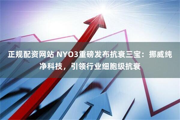 正规配资网站 NYO3重磅发布抗衰三宝：挪威纯净科技，引领行业细胞级抗衰